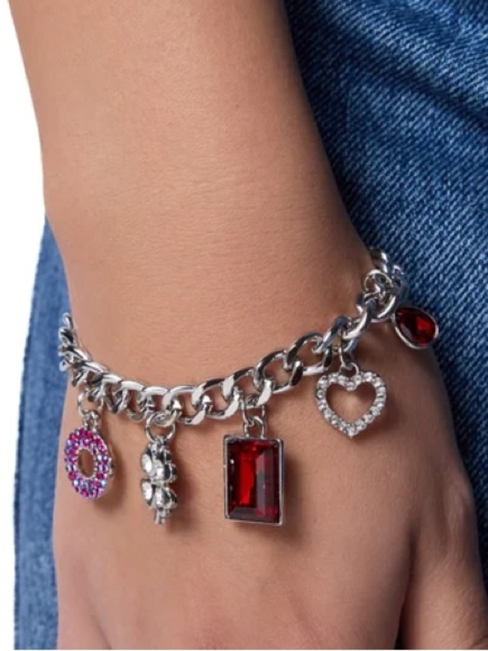 NWT Red/Silver Charm Bracelet(Last One)